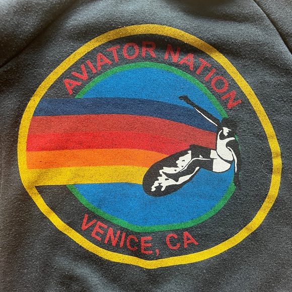 Aviator Nation Kids Sweatshirt with Rainbow Logo - Charcoal - Picture 4 of 7